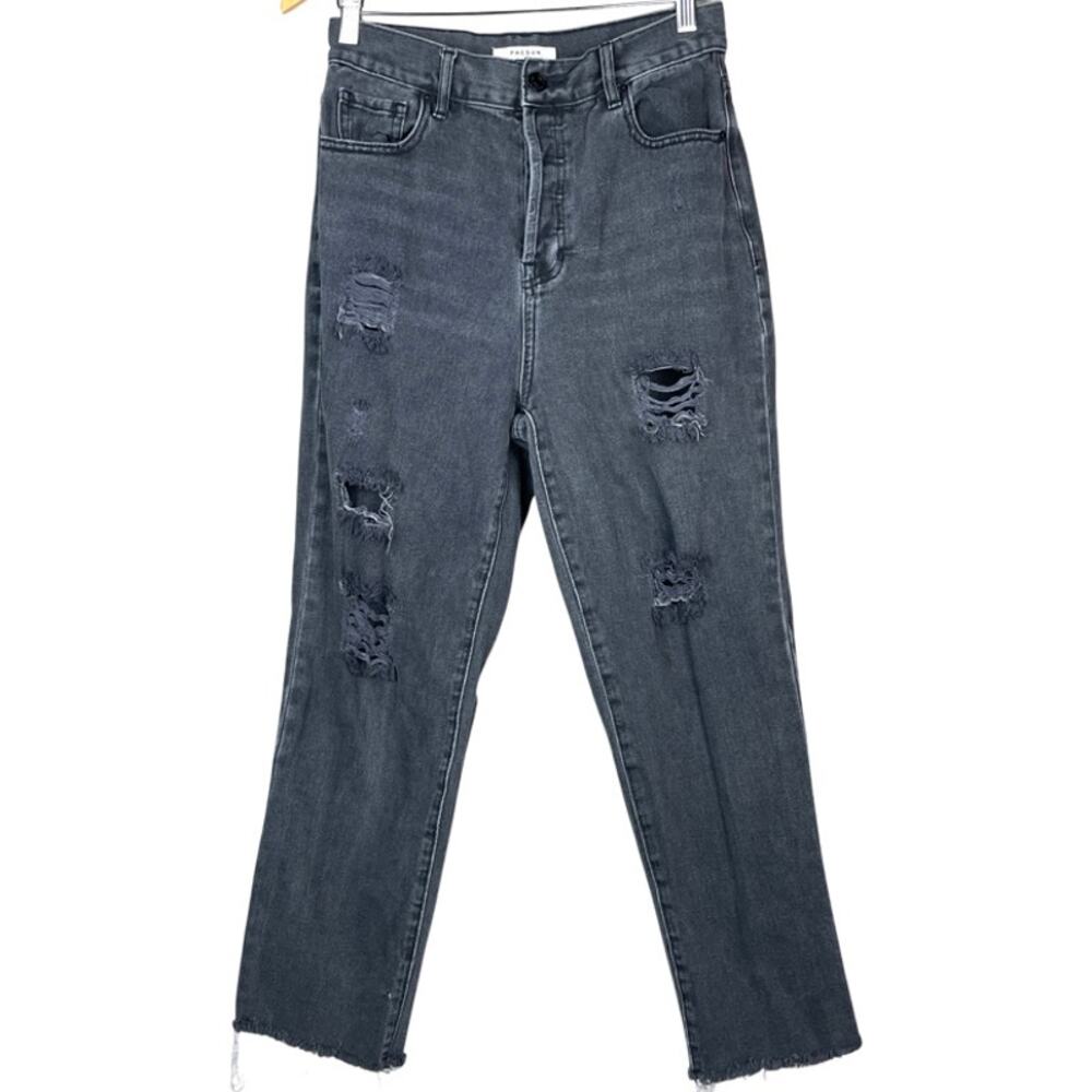 Pacsun High Rise Straight Jeans Distressed